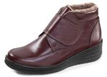 ELENA EDEN, gef&uuml;tterte Damen-Boots, Winterschuhe, Weite H, mit Lammfell BORDEAUX