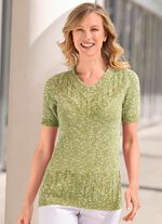 Pullover aus Melangegarn AVOCADO MELIERT