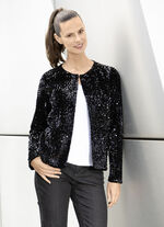 Blusenjacke mit Pailletten SCHWARZ