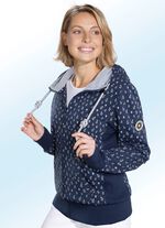 Sweatjacke mit Ankermotiven NAVY-ECRU
