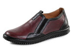Gemini Slipper aus schattiertem Rind-Nappaleder BURGUND-SCHWARZ