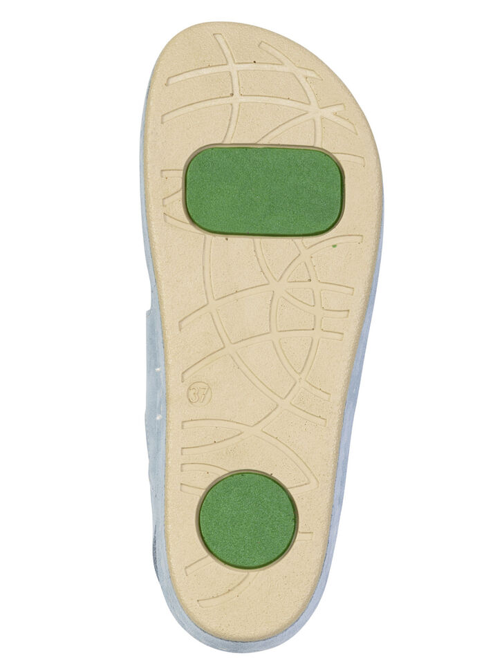 Mubb, bequeme Damen-Sandalen, Weite H, mit herausnehmbarem Fussbett BLEU