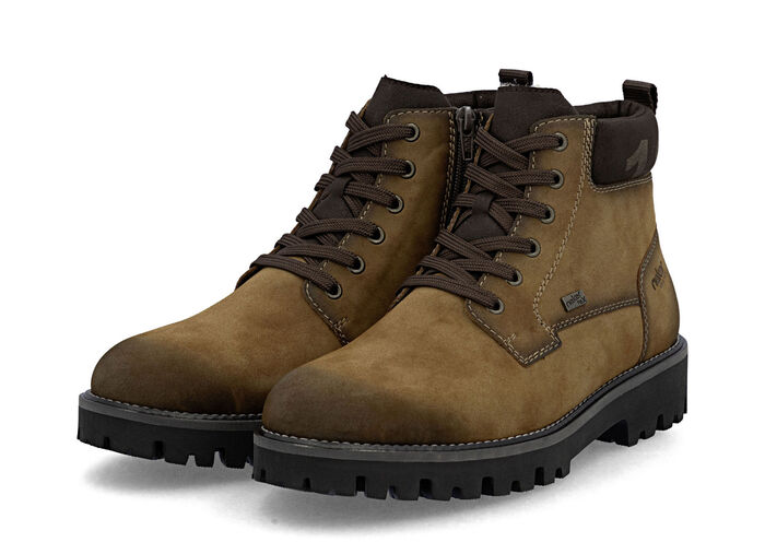 Rieker, gefütterte Herren-Boots, Winterschuhe, Weite H, mit Reissverschluss COGNAC