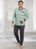 Pyjama mit V-Ausschnitt und Brusttasche 