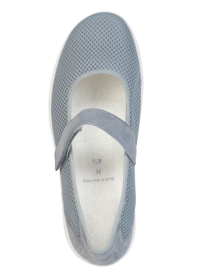ELENA EDEN, bequeme Damen-Spangenschuhe, Weite H, mit herausnehmbarem Fussbett BLAU