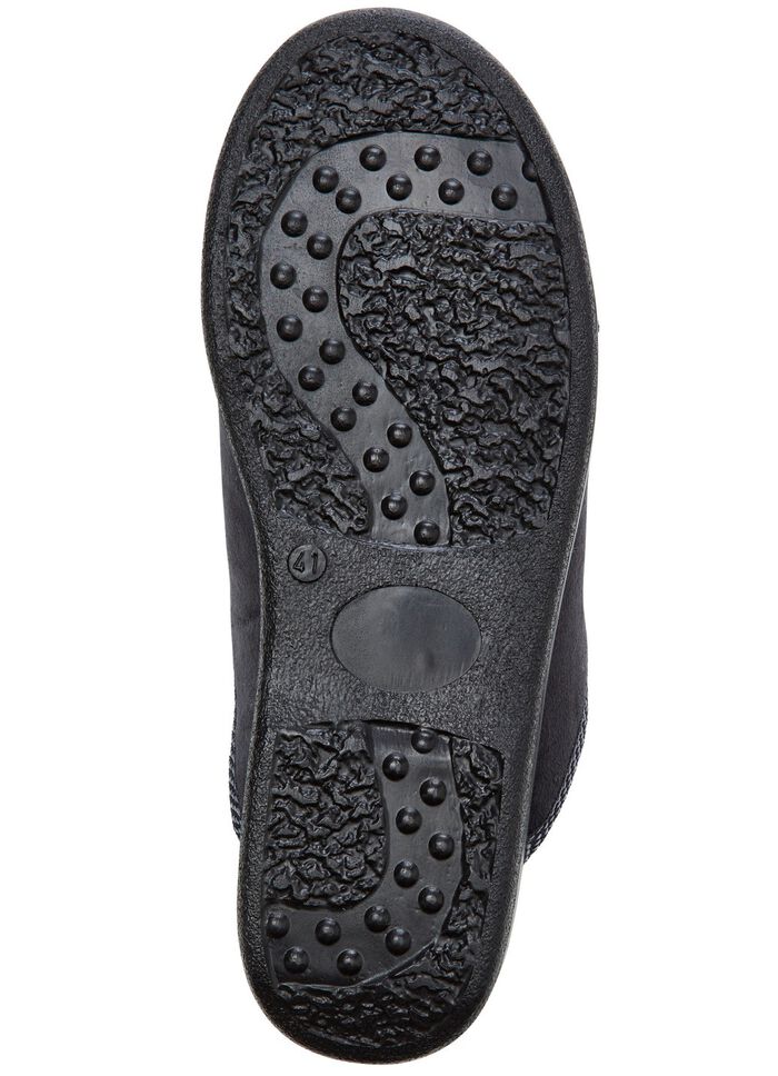 Zweierpack, klassische Herren-Hausschuhe, Weite H, mit Gummizug 