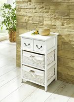 Regal mit Vintage-Oberfl&auml;che WEISS