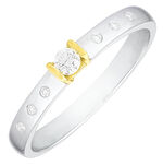 Wundersch&ouml;ner Damenring aus Platin mit Brillanten 