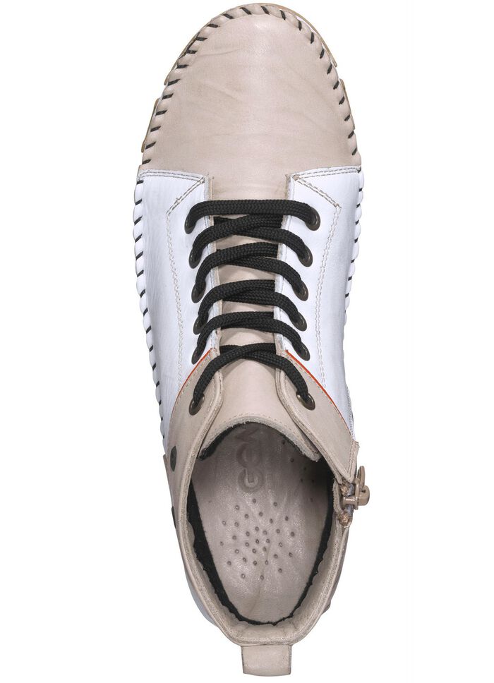 Gemini Mokassin-Schn&uuml;r-Bootie mit Knitter-Struktur 