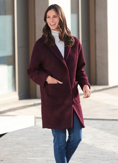 Kurzmantel mit verdeckter Druckerleiste 