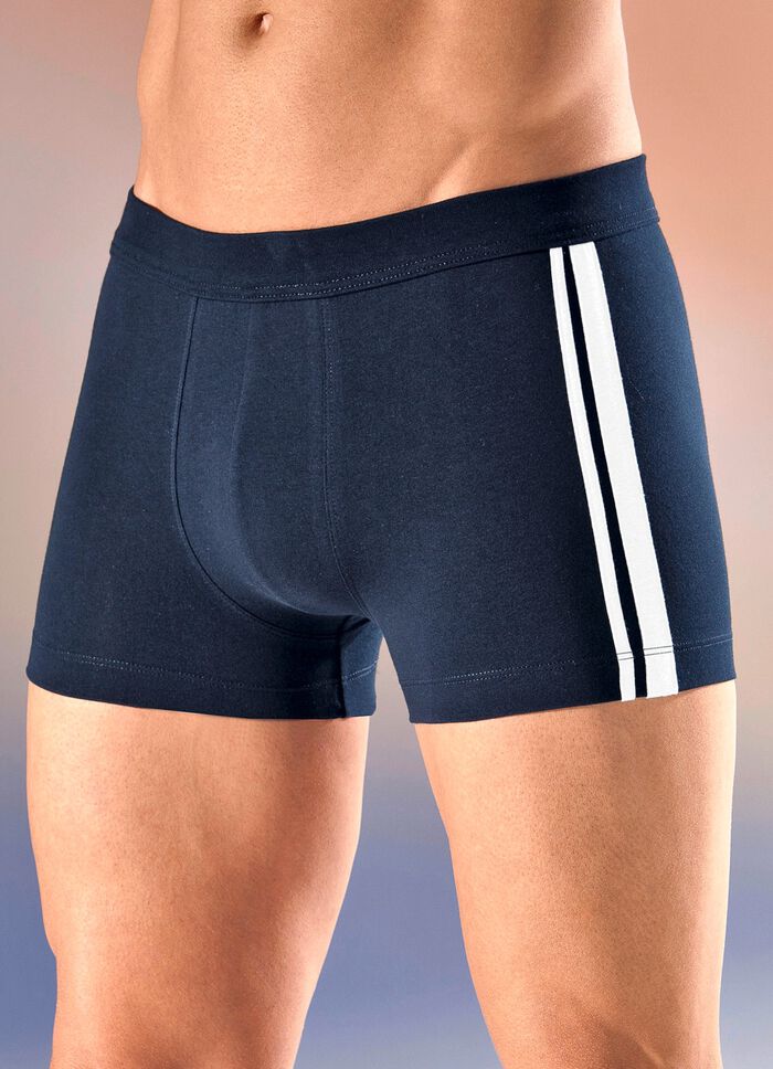 Schiesser Dreierpack Pants mit Kontraststreifen 