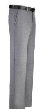 «Klaus Modelle»-Hose mit Gürtel in 3 Farben MITTELGRAU MELIERT
