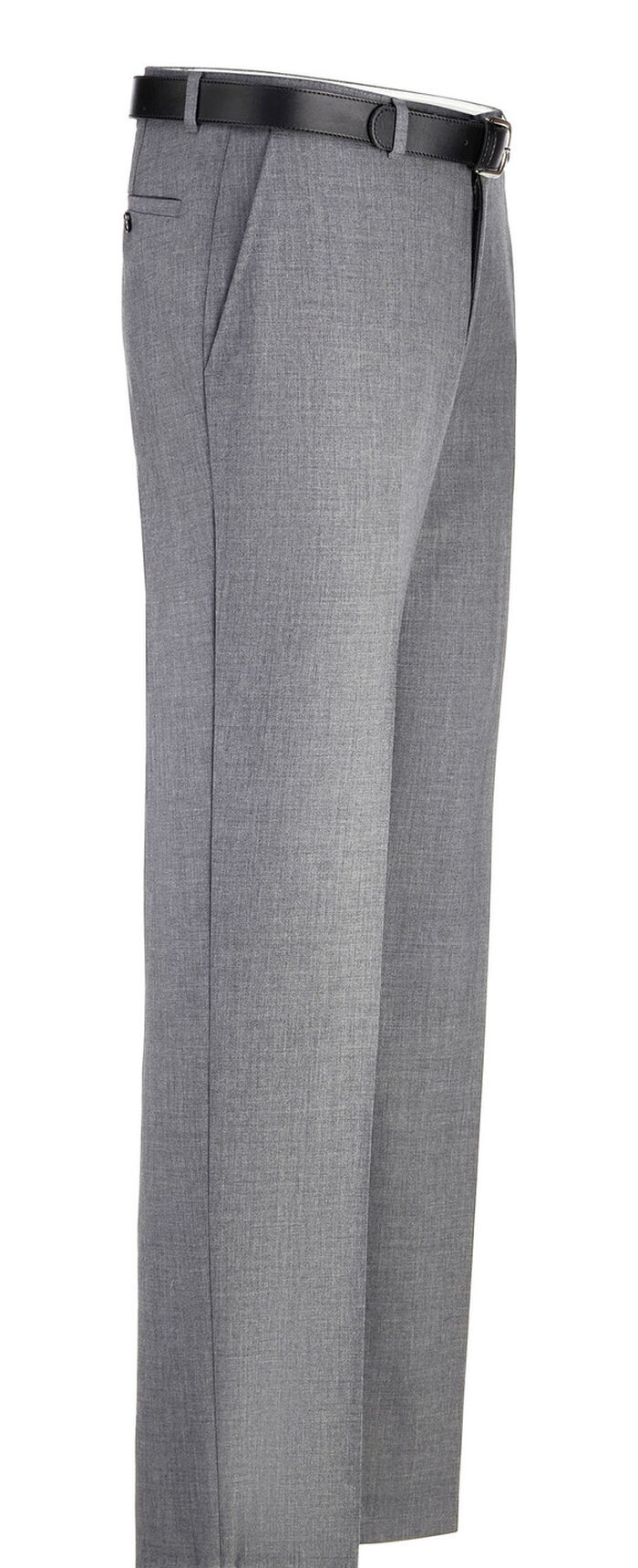 «Klaus Modelle»-Hose mit Gürtel in 3 Farben MITTELGRAU MELIERT
