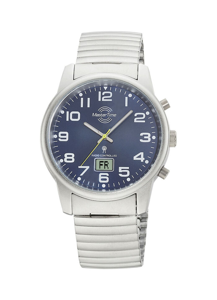 Master Time Funk-Herrenuhr mit Edelstahlzugband