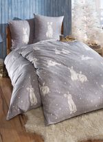 Edel-Barchent Bettw&auml;sche-Garnitur aus Baumwolle 