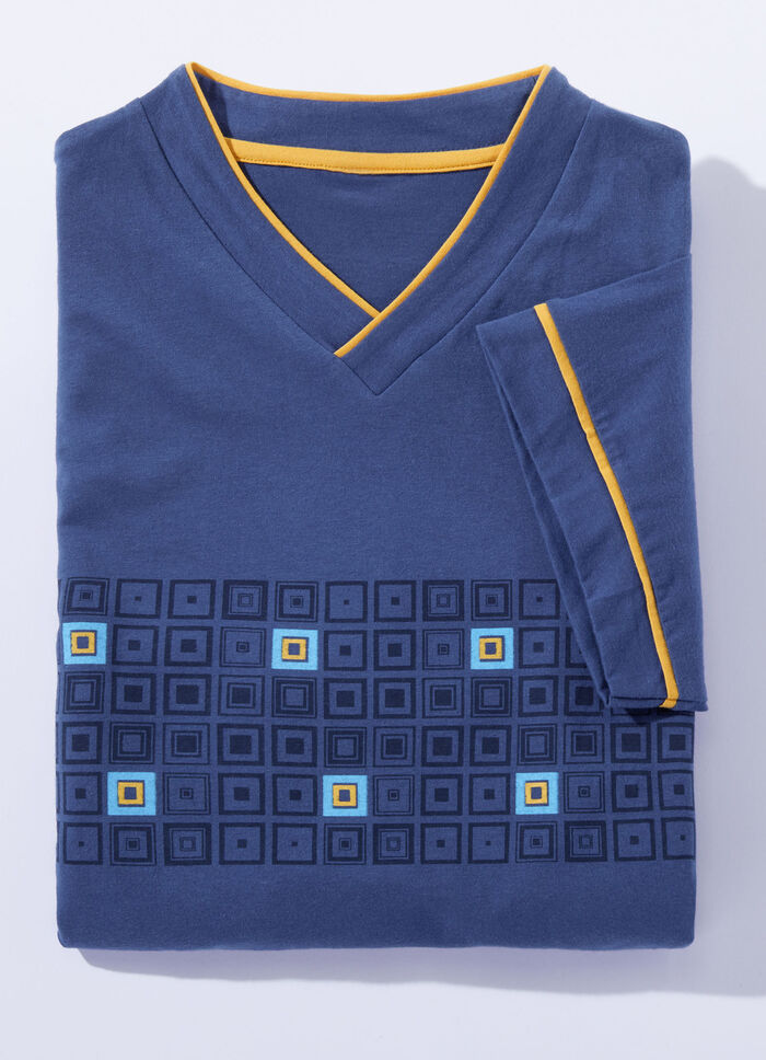 Zweierpack Nachthemden mit V-Ausschnitt und Seitenschlitzen 