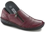 ELENA EDEN, bequeme Damen-Slipper, Weite G, mit herausnehmbarem Fussbett BURGUND