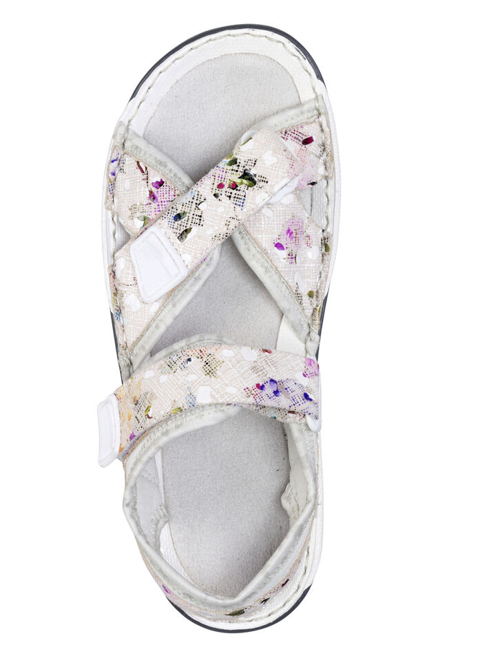 ELENA EDEN Sandale mit verspieltem Druck ECRU-BUNT