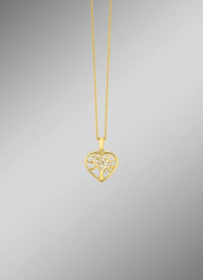 Vergoldeter Anh&auml;nger mit Zirkonia 