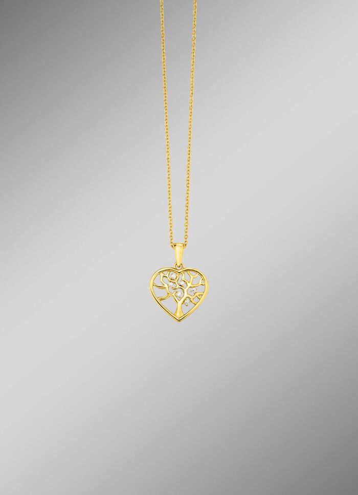 Vergoldeter Anh&auml;nger mit Zirkonia 