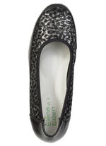 ELENA EDEN, bequeme Damen-Ballerinas, Weite G, mit herausnehmbarem Fussbett SCHWARZ