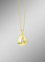 Vergoldeter Anh&auml;nger mit Zirkonia  