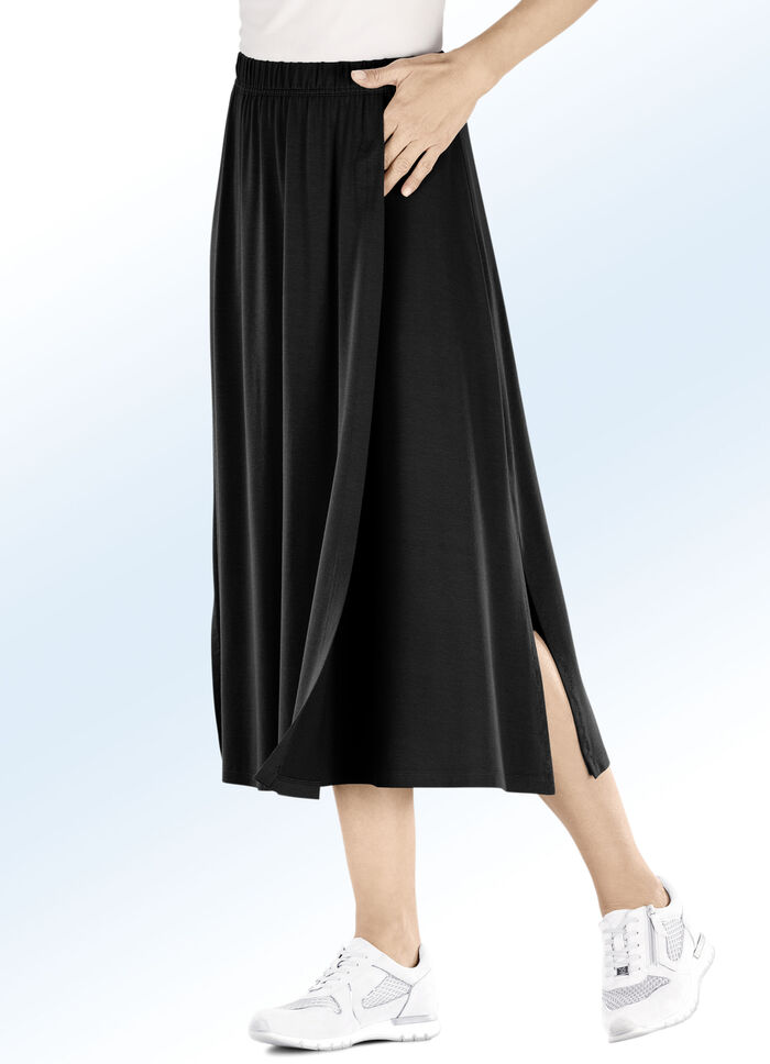 Rock in interessanter Wickeloptik SCHWARZ