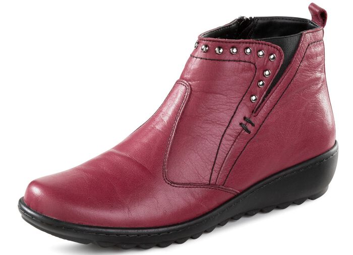 Gemini, bequeme Damen-Boots, Weite G, mit herausnehmbarem Fussbett BORDEAUX