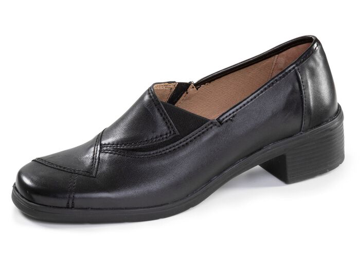 ELENA EDEN, klassicher Damen-Trotteur, Weite G, mit herausnehmbarem Fussbett SCHWARZ