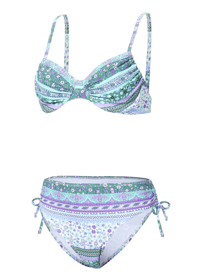 Bikini mit Bügel, schalenlos, seitlich raffbar