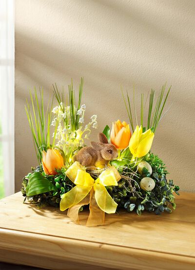 Beleuchtetes Tischgesteck 