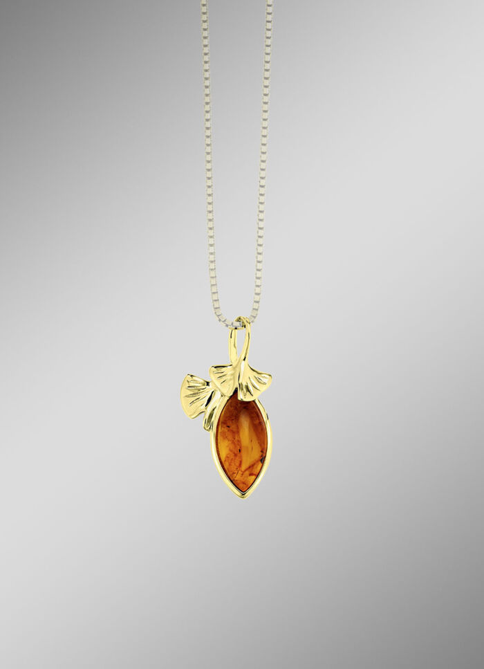 Eleganter Anh&auml;nger mit Bernstein 