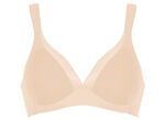  Naturana BH mit Satinblende am Décolleté PUDER