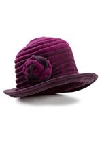 Eleganter Damen-Hut mit dekorativer Blume BEERE