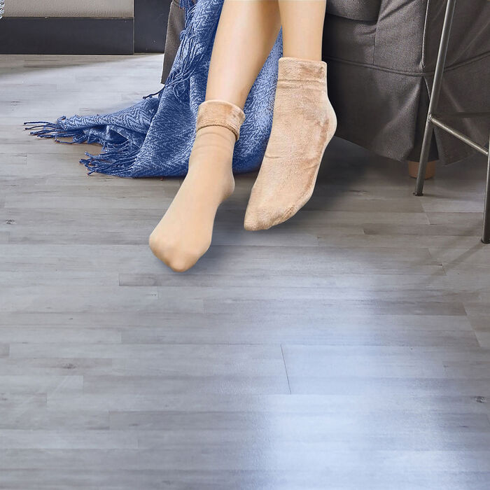 Thermo-Fleece Str&uuml;mpfe, 3er Set BEIGE