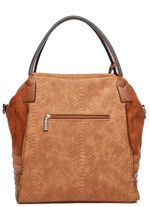 Collezione Alessandro Tasche aus teilweise reptilgepr&auml;gtem Veloursmaterial 