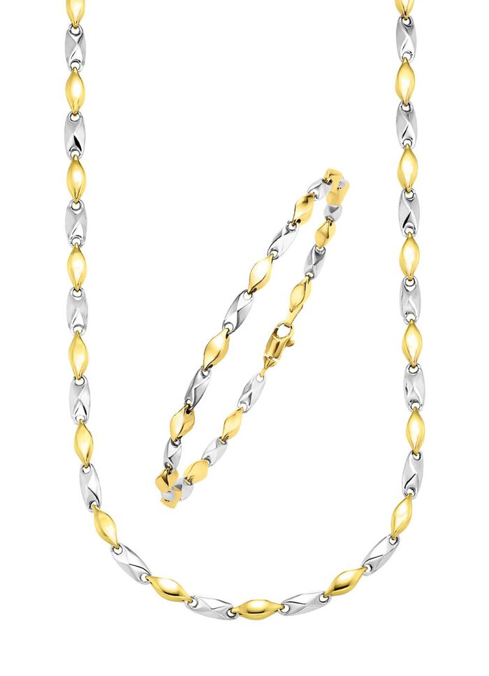 Fantasieketten-Garnitur in Bicolor 