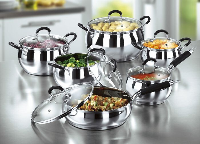 Edelstahl-Topfset zum Hammerpreis 