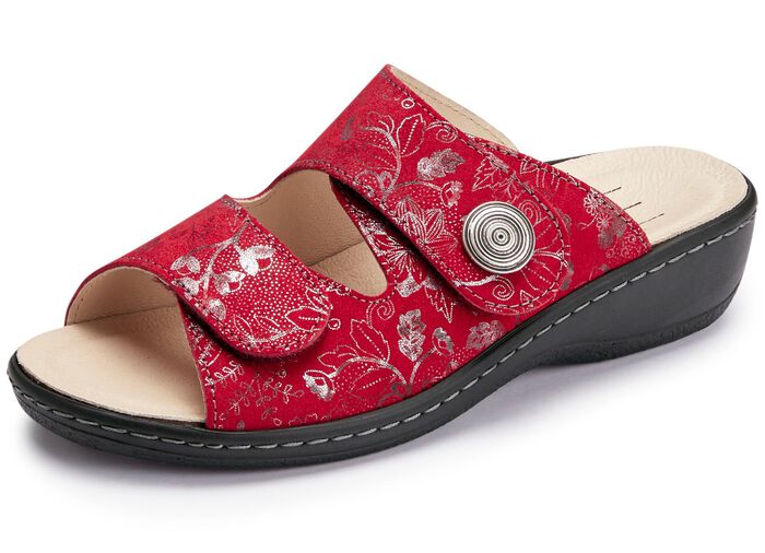 ELENA EDEN, klassische Damen-Pantoletten, Weite H, mit herausnehmbaren Fussbett 