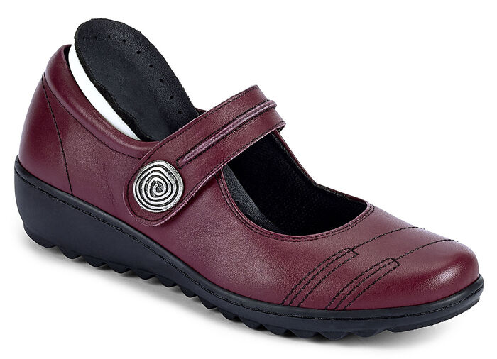 Slipper mit herausnehmbarem Lederfussbett, Weite G BORDEAUX