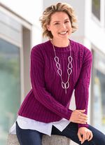 Pullover in Strukturmix 