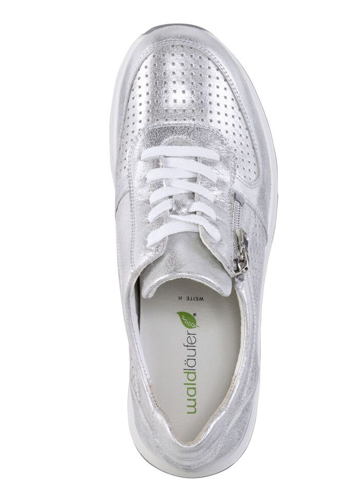 Waldläufer, sportliche Damen-Sneaker, Weite H, mit herausnehmbarem Fussbett SILBER