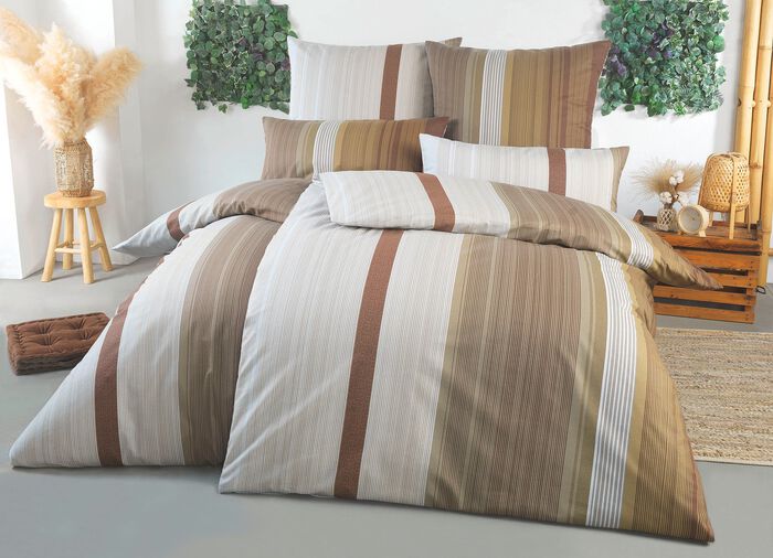 Beidseitig bedruckte Bettwäsche-Garnitur von Florella BRAUN