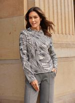 Shirt-Tunika mit tollem Feder-Dessin 