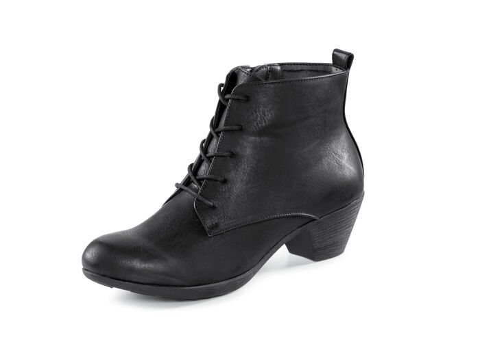 Andrea Conti Schnür-Stiefelette aus Synthetik SCHWARZ