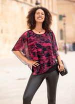 Poncho-Tunika mit eingearbeitetem Top 