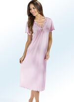 Nachthemd, Kurzarm mit V-Ausschnitt ROSA