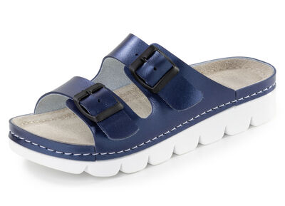 Klassische Damen-Pantoletten, mit verstellbaren Schliessen 