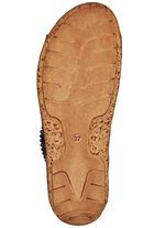 Gemini Pantolette mit verstellbarer Klettspange SCHWARZ-COGNAC