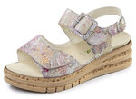 Waldl&auml;ufer, bequeme Damen-Sandaletten, Weite K, mit herausnehmbarem Fussbett ROS&Eacute;-BUNT